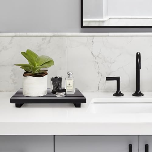 Wood Riser Display Stand for Bathroom Organizer Tray Kitchen Counter Decor