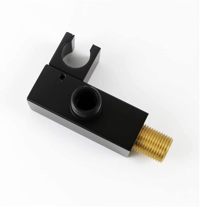 Hand Held Shower Head Holder Hose Connector Shower Wand Holder Wall Mount Adjustable Handheld Shower Handle Sprayer Holder Shower Elbow Shower Hose Adapter Toilet Bidet Spray Head Bracket Matte Black