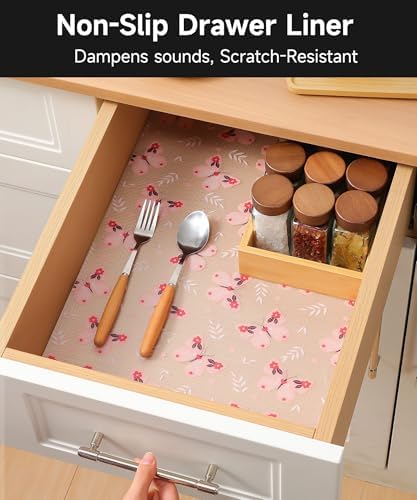 Cooyes Shelf Liner Non-Adhesive Cabinet Drawer Liner for Kitchen 11.8"x236"