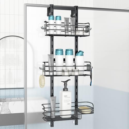 Nieifi Over The Door Shower Caddy, Adjustable Hanging Shower Organizer