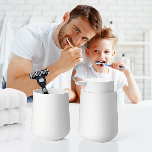 Matte White Bathroom Accessories Set