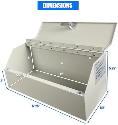 Wall-Mount Steel Medicine Cabinet with Key Lock
