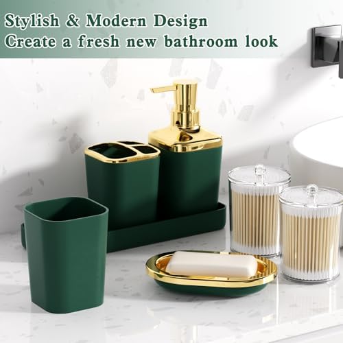 XLHOMO Green Bathroom Set, 9PC Bathroom Set, Bathroom Accessories Set