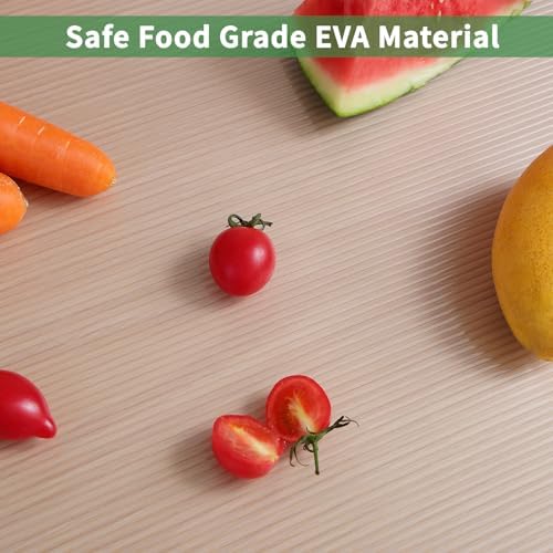 Shelf Liners 24 inch x 20 ft Shelf Liners for Kitchen cabinets nonstick Shelf Lining Drawer Mats EVA Protector for Cupboard (Clear Ribbed,24 inch x 20 ft)