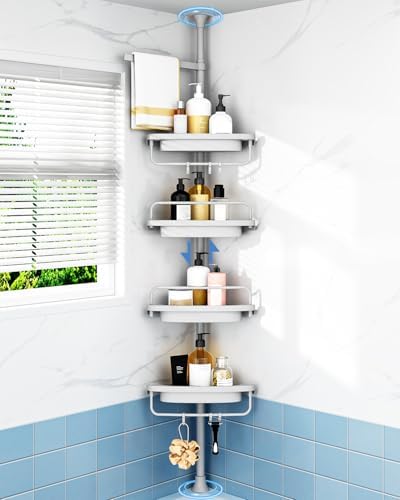 Corner Shower Caddy Tension Pole for Shampoo Holder, Stainless Steel Rod