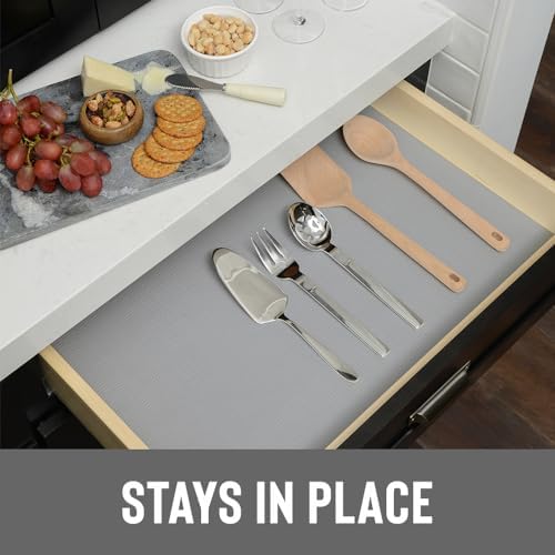 Con-Tact Brand Grip Prints Non-Adhesive Non-Slip Counter Top, Drawer/Shelf Liner, 12" x 20' (Cool Gray)