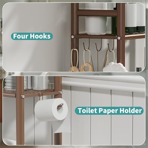 3-Tier Over Toilet Storage, Anti-Tip, Bronze