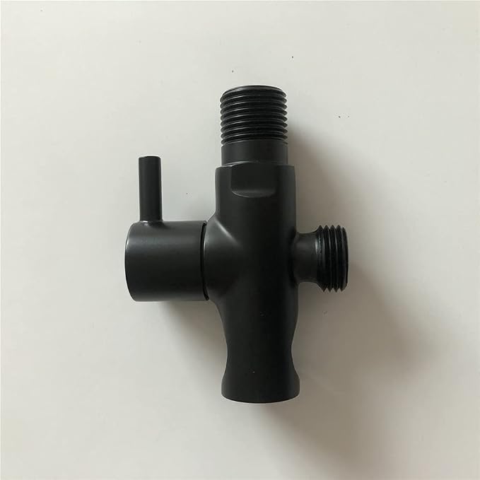 Handheld Shower Head Holder with Hose Connector Shower Head Shut Off Valve Shower Wand Holder Wall Mount Hand Held Shower Handle Sprayer Holder Toilet Bidet Spray Head Bracket Matte Black