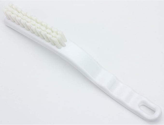 SPARTA Detail Brush Grout Brush, Crevice Brush with Hanging Hole for Bathroom, Kitchens, Countertop, Plastic, 9 Inches, White, (Pack of 6)