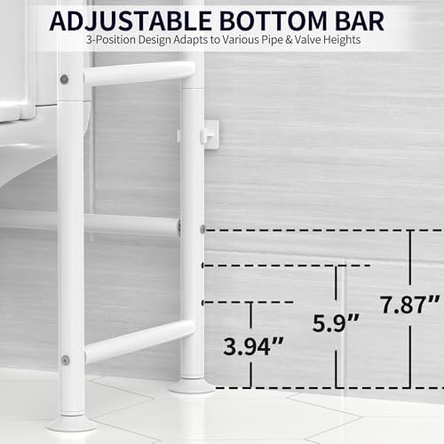 3-Tier Over Toilet Storage, Anti-Tip, 64" H, White