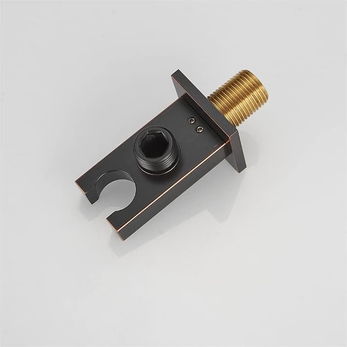 Shower Wand Holder Wall Mount Hand Held Shower Head Holder with Hose Connector for Shower System Faucet Set Handheld Shower Handle Sprayer Bracket Shower Hose Adapter Shower Elbow Oil Rubbed Bronze