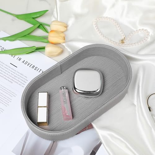 Oval Decorative Desk Valet Tray, Jewelry Dish Bowl Women Men for Keys
