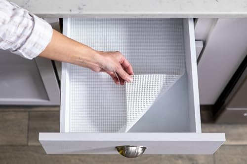 EasyLiner Select Grip Shelf Liner - Easy to Install & Cut to Fit - Non Slip, Non Adhesive, Drawer Shelf & Cabinet Liner for Kitchen, Bathroom, Pantry Cupboards - 12in. x 24ft. - Dark Grey (Pack of 4)