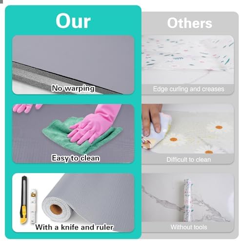 Drawer and Shelf Liner for Kitchen Cabinet Non-Adhesive 12in x 10FT