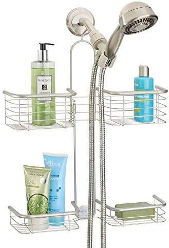 iDesign Hanging Handheld Shower Hose Caddy, Satin