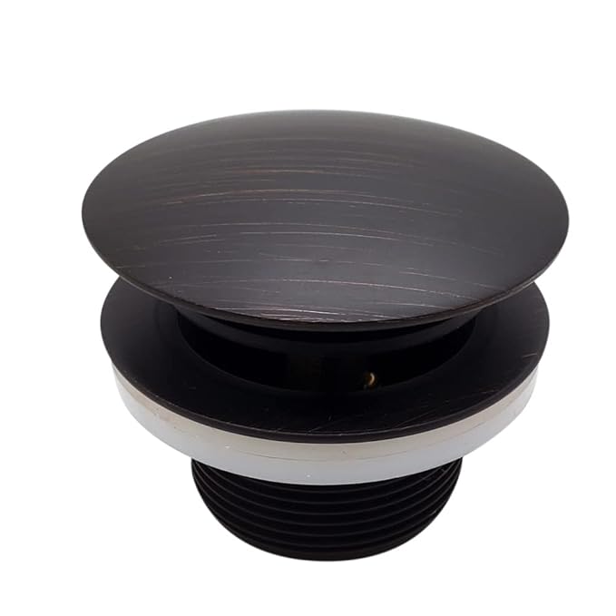 Westbrass A398R-12A 1-1/2" NPSM Coarse Thread Mushroom Tip-Toe Bathtub Drain Stopper, Antique Brass