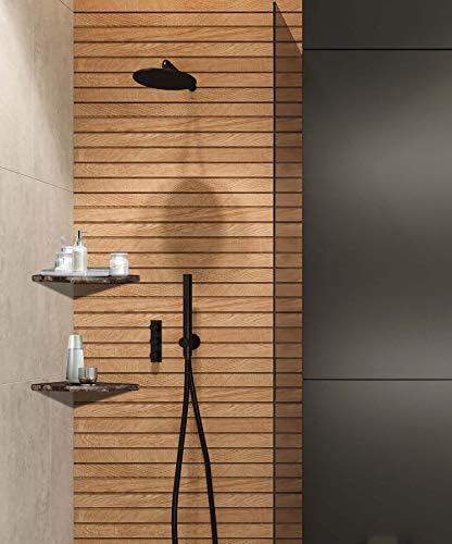 Genuine Marble Corner Shelf for Bathroom Shower Wall, 9"X9"X5/8", Both Sides Polished (EDMT9SHE - Emperador Dark)