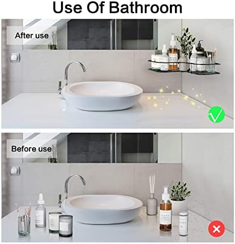 Corner Shower Caddy 2-Pack, Shower Shelves with 8 Pack Powerful Adhesive Hooks, 2-in-1 Bathroom Organizer Storage for Toilet, Kitchen, and Dorm