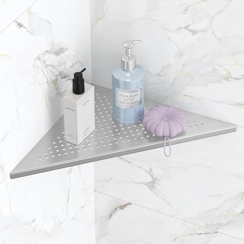 Qeke Corner Shower Shelves, 12” Recessed Tile Shower Shelf Brushed, 1 Pack