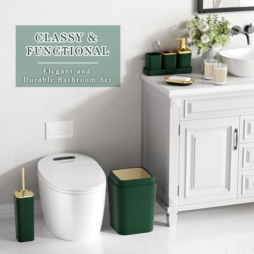 XLHOMO Green Bathroom Set, 9PC Bathroom Set, Bathroom Accessories Set