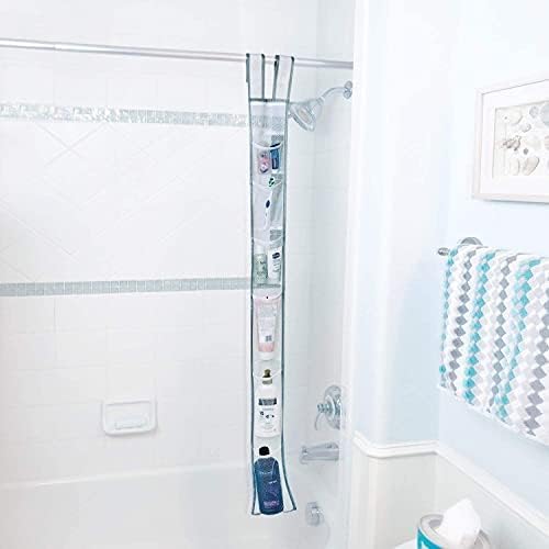 Skywin Hanging Mesh Shower Caddy, 7 Pockets, Quick Dry, 60 x 6 In - 3 Pack