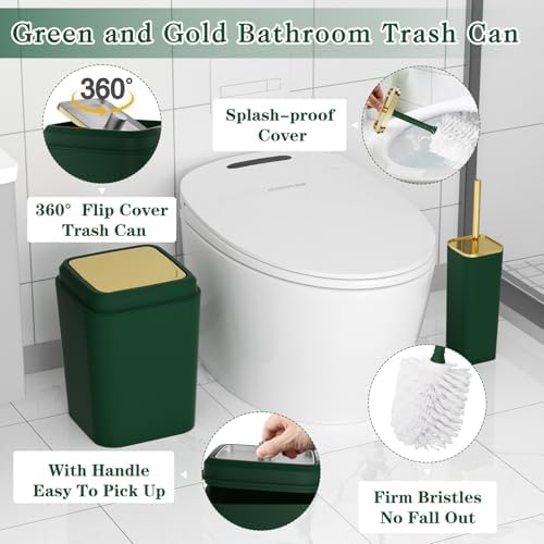 XLHOMO Green Bathroom Set, Bathroom Sets with Shower Curtain and Rugs