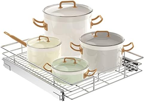 LOVMOR Pull Out Cabinet Organizer 20"W x 21"D, Kitchen Cabinet Pull Out Shelves Slide Out Storage…