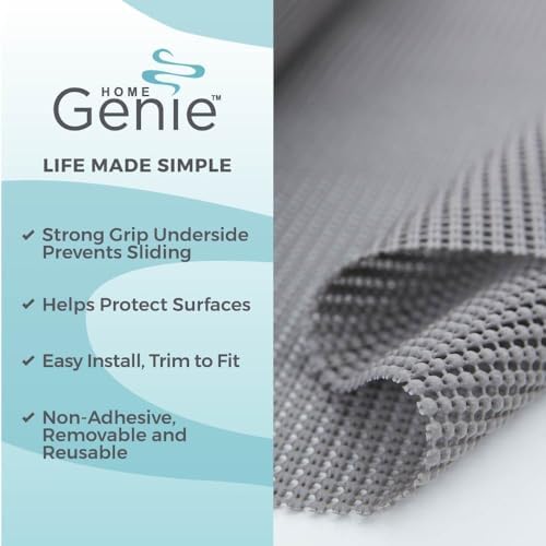 HOME GENIE Shelf Drawer and Cabinet Liner, Non Adhesive, 20x20 Soft Gray