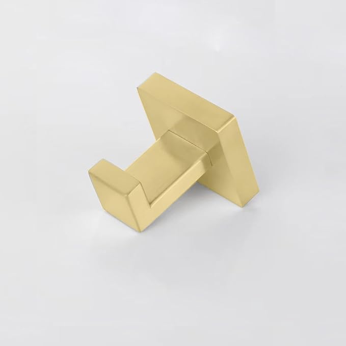 Towel Hooks for Bathroom Bath Robe Hook,Towel Holder Hanger with Screw,Coat Hooks Wall Mount,Heavy Duty for Hanging Bag Hat,Gold 2 Pack