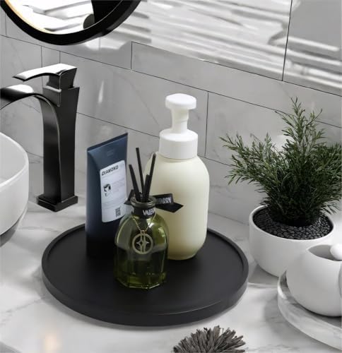 10 inch Black Wood Lazy Susan Organizers, ACIAZAAZ Lazy Susan Turntable
