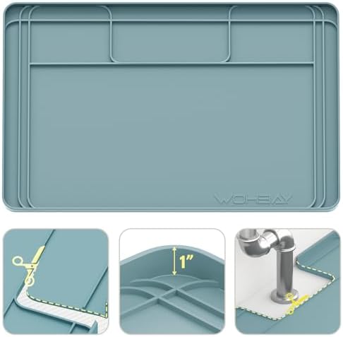 Under Sink Mats for Kitchen Waterproof 34"x22",Teal