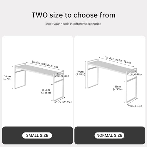 Expandable Medicine Cabinet Organizer, White