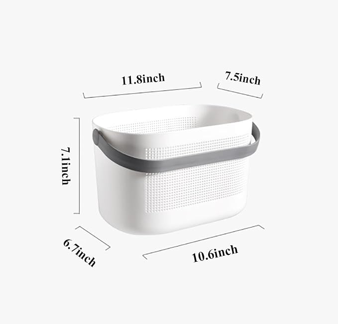 Cleaning Supple Caddy,Plastic Shower Caddy Tote,Portable Caddy Small, Dorm Bathroom Shower Tote, Mesh Shower Caddy for College, Dorm, Bathroom, Garden, Cleaning Supplies, Gray