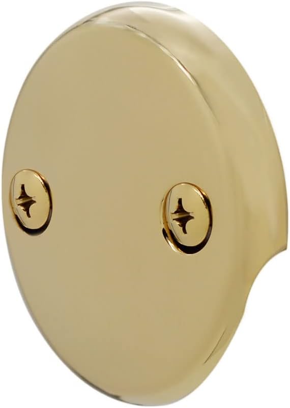 Westbrass Twist & Close Tub Trim Set with Two-Hole Overflow Faceplate, Polished Brass, D94-2-01