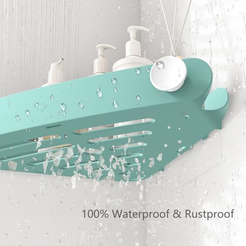 Sotfamily Plastic Shower Caddy Corner (for 90° Only), 2 Pack,Turquoise