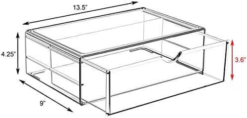 Sorbus Acrylic Drawers, Clear Makeup Organizer for Vanity (1 Drawer)