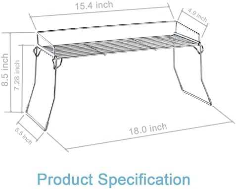 JUNCHU CHERRY Metal The Sink Vanity Organizer 2 Pack, Bathroom or Kitchen Sink Organizer, Feminine Products Organizer (2 Chrome)