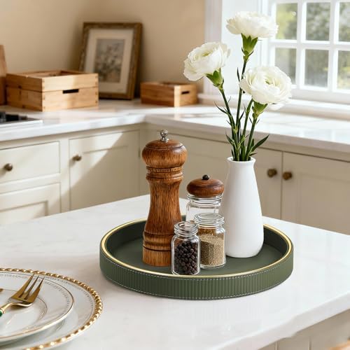 Round Decorative Tray Coffee Table Tray Nightstand Desk Organizer