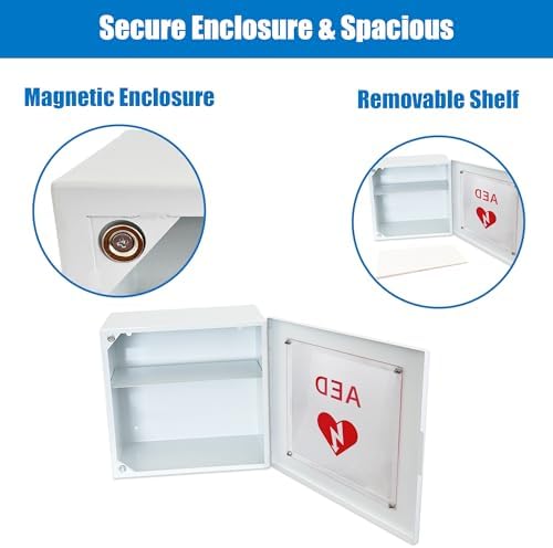 Wall-Mount AED Cabinet with Clear Viewing Window