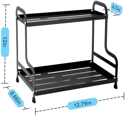 2-Tier Metal Countertop Organizer, Standing Storage Shelf