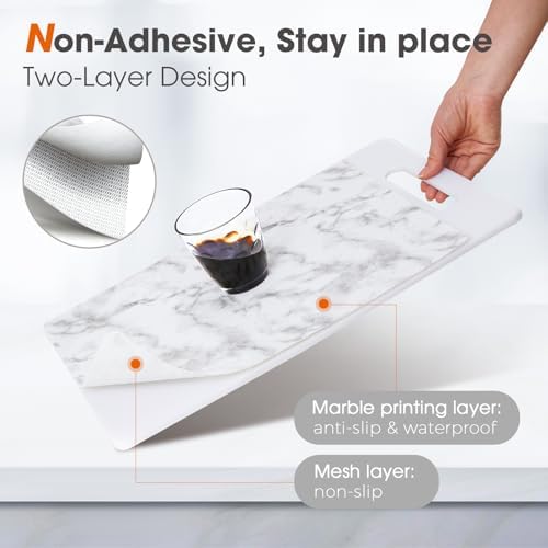 Drawer and Shelf Liner for Kitchen Cabinets, Marble, 12IN X 30FT