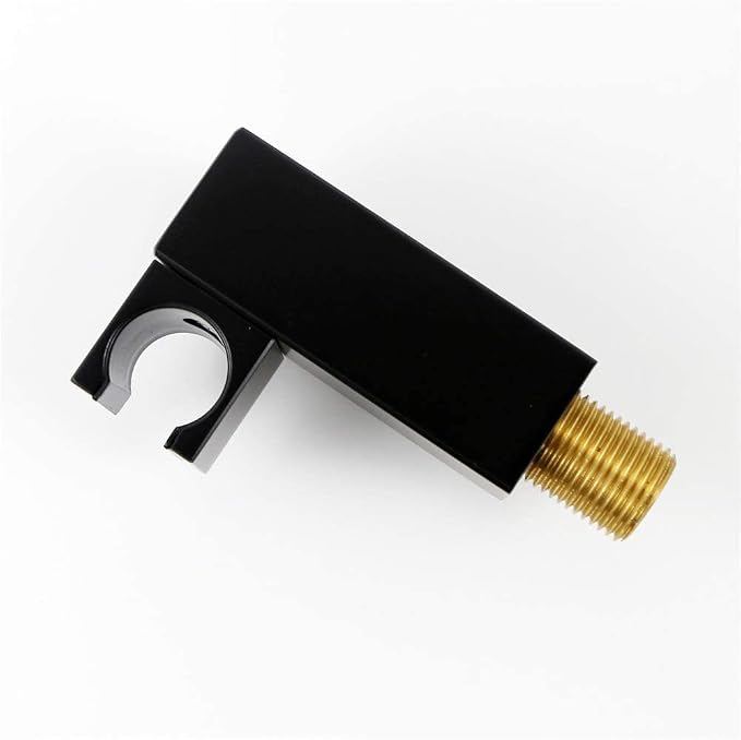 Hand Held Shower Head Holder Hose Connector Shower Wand Holder Wall Mount Adjustable Handheld Shower Handle Sprayer Holder Shower Elbow Shower Hose Adapter Toilet Bidet Spray Head Bracket Matte Black