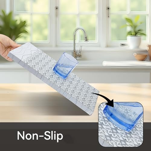 FIFTY FEET 24"x120" Non-Adhesive Shelf Liner for Kitchen Cabinets and Drawers, Washable Non-Slip PVC Cabinet Liner (Black Floral)(1 Roll)