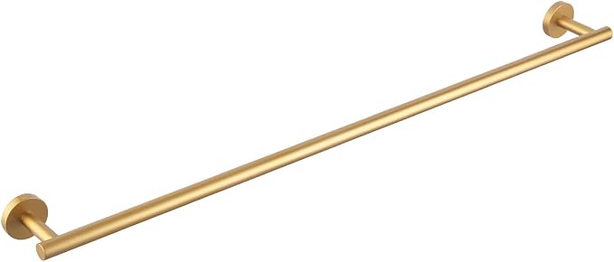 GERZWY Stainless Steel 33-Inch Bathroom Towel Bar Gold Towel Rack Wall Mounted Towel Rail Bath Towel Rod AG1101C85-BE