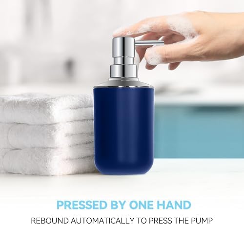 Blue Bathroom Accessories Set 4 PCS, Blue Bathroom Accessories