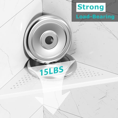 Qeke Corner Shower Shelves, 12” Recessed Tile Shower Shelf White, 1 Pack