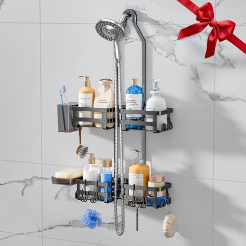 GAOKASE Aluminum Shower Caddy Hanging, Never Rust Shower Organizer
