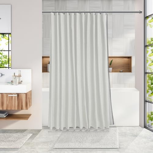 Clara Clark White Bathroom Set, Shower Curtain Set, Bathroom Accessory Set