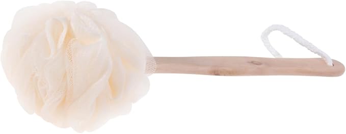 Ipetboom 3pcs Bath Sponge Brush Long Handle for Exfoliating Back Scrubber Soft Mesh Loofah Shower Brush for Men and Women for Dead Skin Removal Cleansing