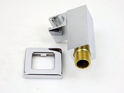 Hand Held Shower Head Holder with Hose Connector Wand Holder Wall Mount Handheld Shower Handle Sprayer Holder Shower Hose Adapter Shower Elbow with Spray Head Bracket Showerhead Holder Chrome